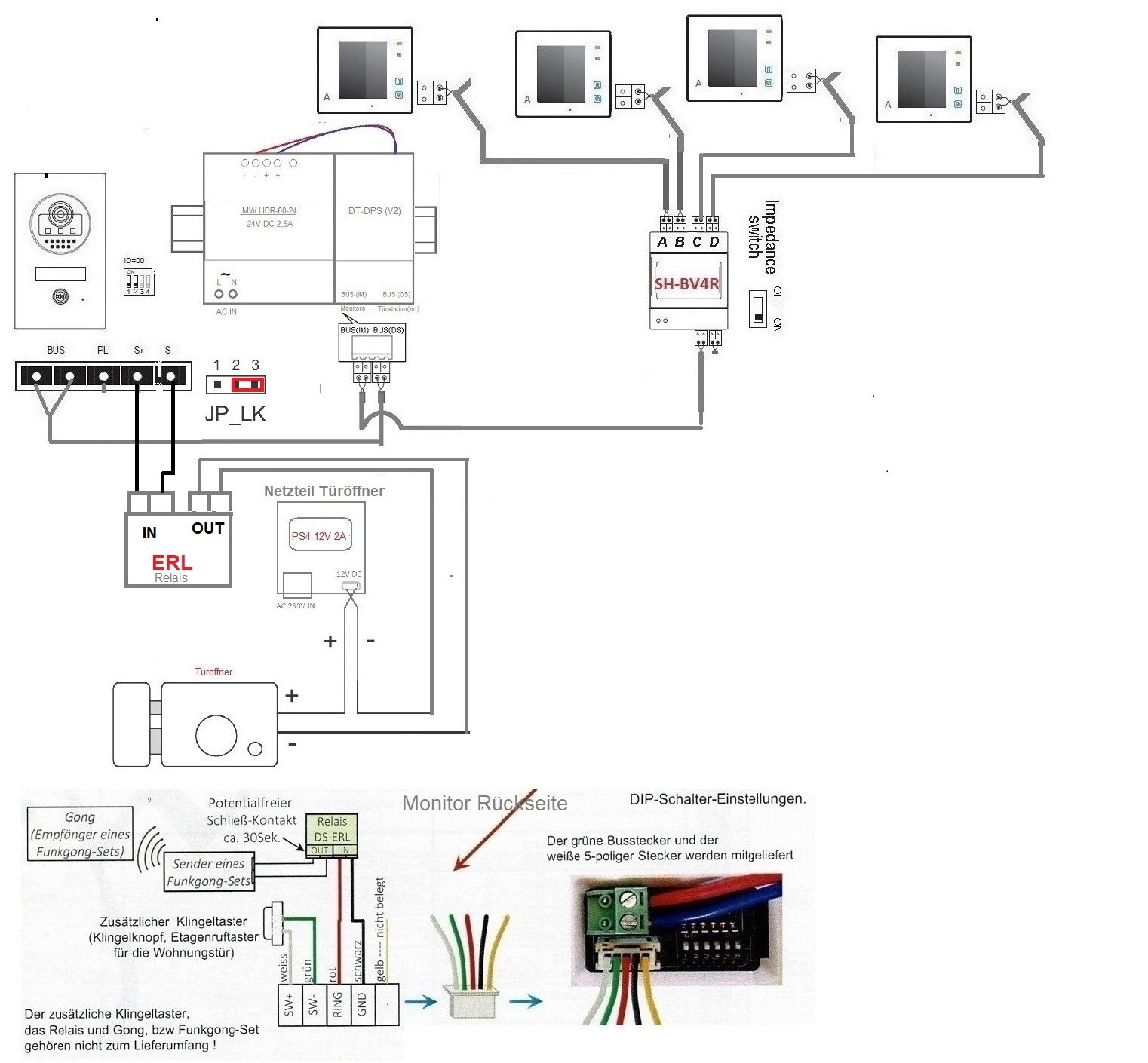 Türöffner an Sprechanlage über ERL Relais anschließen 