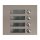 Briefkasteneinbau BK-DSB42/S4 einreihiges Tastenmodul beleuchtet 4x Klingeltasten