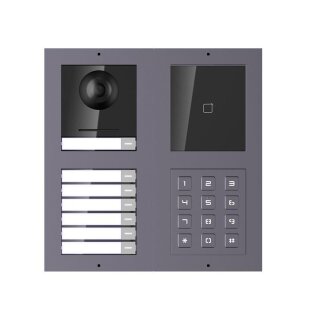 2 Draht IP Video Türklingel  HIKVISION 2 Megapixel 7 x Klingeltasten/ID/KP Aufputz