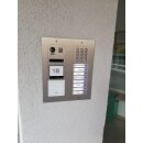 DT821 Video Türsprechanlage 5x Klingeltaste mit Dot-Matrix display Modul  f. Aktionsanzeigen und RFID Karten Türöffner