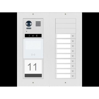 DT821 Video T&uuml;rsprechanlage 9x Klingeltaste Dot-Matrix display Modul  f. Aktionsanzeigen und RFID Karten T&uuml;r&ouml;ffner &amp; Info Modul