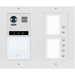 DT821 Video Türsprechanlage 6x Klingeltaste mit Dot-Matrix display Modul  f. Aktionsanzeigen und RFID Karten Türöffner