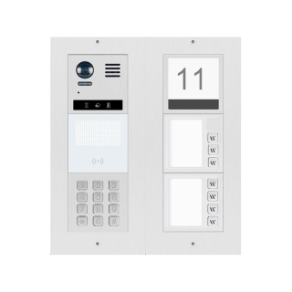 DT821 Video Türsprechanlage 7x Klingeltaste Mechanical Keypad Modul für Türöffner & Wohnungsanwahl / Dot-Matrix display Modul  f. Aktionsanzeigen und RFID Karten Türöffner