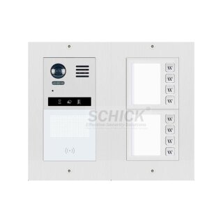 DT821 Video Türsprechanlage 8x Klingeltaste mit Dot-Matrix display Modul  f. Aktionsanzeigen und RFID Karten Türöffner