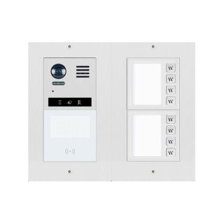 DT821 Video Türsprechanlage 8x Klingeltaste mit Dot-Matrix display Modul  f. Aktionsanzeigen und RFID Karten Türöffner