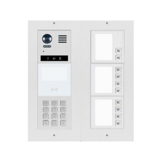 DT821 Video Türsprechanlage 10 Klingeltaste Mechanical Keypad Modul f. Türöffner & Monitor Anwahl / Dot-Matrix display Modul  f. Aktionsanzeigen und RFID Karten Türöffner