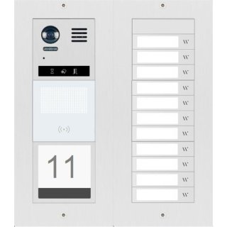 DT821 Video Türsprechanlage 11x Klingeltaste Dot-Matrix display Modul  f. Aktionsanzeigen und RFID Karten Türöffner & Info Modul