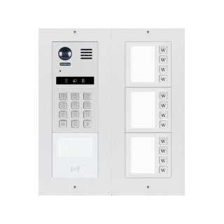 DT821 Video Türsprechanlage 12 Klingeltaste Mechanical Keypad Modul f. Türöffner & Monitor Anwahl / Dot-Matrix display Modul  f. Aktionsanzeigen und RFID Karten Türöffner