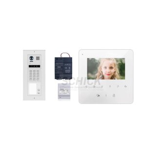 Video Türsprechanlage  MB837 4 3" Sensortouch &  DT821 Unterputz  2x Klingeltaste Mechanical Keypad Modul für Türöffner und Wohnungsanwahl