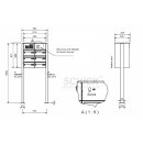 Leabox Briefkasten  mit 8er DSB42 Videosprechanlage