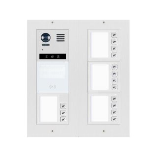 DT821 Aufputzrahmen inkl Regenschutz Edelstahl Video Türsprechanlage 15x Lichtsensor Klingeltaste & RFID Türöffner