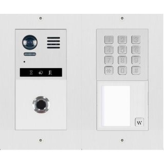 DT821/FP/MK/S1-S Video Türsprechanlage 1-Familienhaus Mechanical Keypad Modul und Fingerprint für Türöffner Regenschutz-Aufputzrahmen