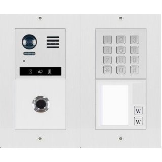 DT821/FP/MK/S1-4 S Video Türsprechanlage 2-Familienhaus  Mechanical Keypad Modul und Fingerprint für Türöffner Regenschutz Aufputz 2 Tasten