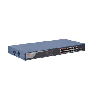 Hikvision DS-3E1318P-EI PoE Switch, Webmanaged 16-Port-Fast-Ethernet-Smart-POE-Switch