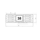 Front f. alte Siedle Vario 3 Module Tasten 12