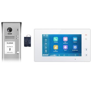 Aufputz Video Türsprechanlage mit APP & WiFi DSB1207/ID/S1 170° 2Mpx  + RFID-Türöffner  + WBM870 IPS BUS WIFI Sprechanlagen Monitor mit Bild/  7" Touch