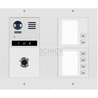 DT821 Video Türsprechanlage 170° Kamera 2 MP FP Fingerprint für Türöffner 5 Klingeltasten Edelstahl