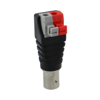 Bnc-buchse M  mit 2-poligem +/- ausgang  Block 2-pin