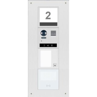 DT821 Video Türsprechanlage Aussenstation (modular/Sonderrahmen4er )   1 xTaste DR RFID Leser