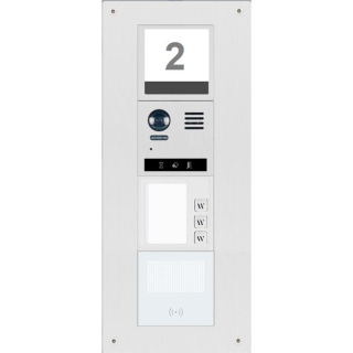DT821 Video Türsprechanlage Aussenstation (modular/Sonderrahmen4er )   3 xTaste DR RFID Leser