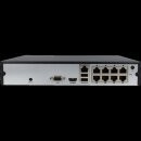 HWN-2108MH-8P Ip HIKVISION Rekorder fuer 8 Kanaele und 4 mpx Aufloesung mit 8 ports PoE