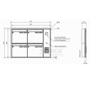 Briefkasten LeaBox/Renz Wandeinbau  4er mit...