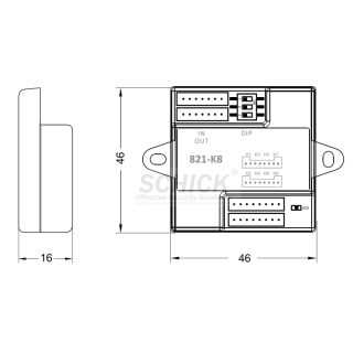 821-K8 Tasten Converter zum auflegen externer Klingeltasten (Briefkasten Sprechanlagen)