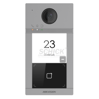 HIKVISION DS-KV8113-WME1(B) Flush Unterputz Villa-Türstation aus Metall mit 1 x Taster