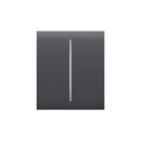 Ajax CenterButton (2-gang) horizontal (Cover) graphite