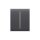 Ajax CenterButton (2-gang) horizontal (Cover) graphite