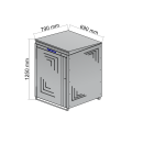 Mülltonnenbox 240L 4-fach  Edelstahl in RAL-Farbe...