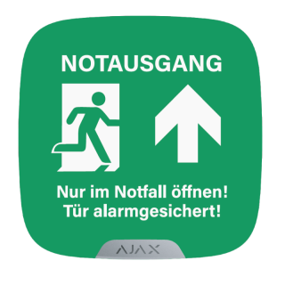 Ajax BrandPlate Notausgang 1 Stück for StreetSiren DoubleDeck white