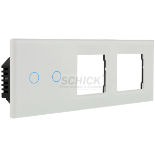 A-LST228-KIT-2L/2G-W Set mit dreifachem panel und schalter  2-Wege WiFi