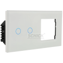 A-LST157-KIT-2L/1G-W Set mit doppeltem panel und schalter