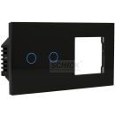 A-LST157-KIT-2L/1G-B Set mit doppeltem panel und schalter