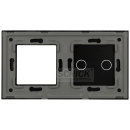 A-LST157-2L/1G-B Schaltfeld mit 2 tasten und 1 rahmen für 1 gerät