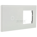A-LST157-1L/1G-W Schalttafel mit 1 taster und rahmen...