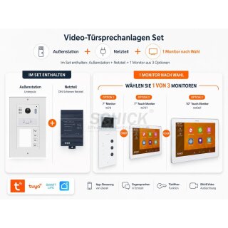 DH821 Komplettpaket – 2-Draht Türstation (4-Taste/n, RFID)