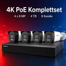 HWK-N4488BH HiWatch  4K PoE Kameraset | 4 x 8 MP