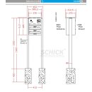 Durchwurfbriefkasten freistehende 370x110x27 RAL7016